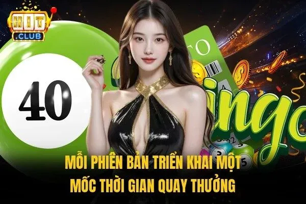 Mỗi phiên bản triển khai một mốc thời gian quay thưởng